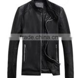 custom 100% polyester men motorcycle leather jacket wholesale