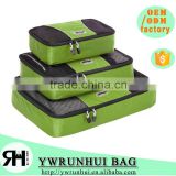 New design 3pcs set polyester with mesh Material packing cube set