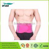 Adjustable Lumbar Back Brace, Black, Regular, 1-Count Package /Adjustable Waist Trimmer Belt, One Size, Rose Red