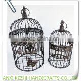 KZ150260 Set of 2 Vintage Decorative Metal Hanging Birdcage thumbnail-1