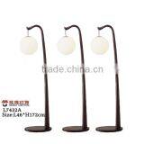 Wood Lamp With White Polish Glass Lampshade thumbnail-2