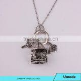 Carnival Jewelry,Merry Go Round Horse Bicycle Bird Charm Necklace Gifts for the Elderly thumbnail-1