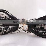 Newest Elagant Metal Hair Duck Clip Design Hair Bow Lace Magnetic Crystal Hair Clip thumbnail-5