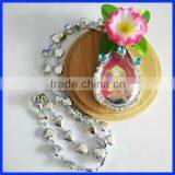 High Evaluation Frozen Elsa Flower Necklace for Girls thumbnail-2