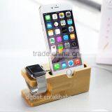 BST Wood Bamboo Charging Dock Station Charger Stand Holder For Apple Watch &for IPhone and Other Smart thumbnail-4