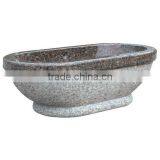 Tan Brown Granite and Round Bathtubs in Shower Room thumbnail-1