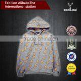 Long-sleeved Velvet Hooded Hedging Letters Printing for Cotton Hoodie