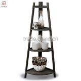 2015 Hot Sale Display Curio with Rounded Shelves Wooden Etagere