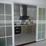Solid Sliding Door and Forsted Carved PVC Door thumbnail-3