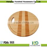 Cheap smooth edge round bamboo wood cutting boards