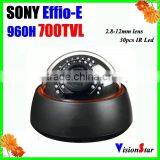 Night Vision Camera Color Indoor Plastic Dome IR Led CCTV Camera Systems CCD Board 0.001Lux Infrared Zoom Camera 2.8-12mm Lens thumbnail-1