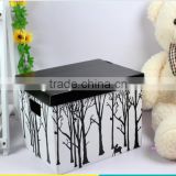 Special pattern base and lid good quality big size storing packing box