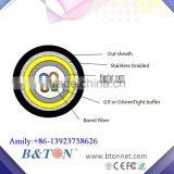 4 TO 12 Fibers Armored Single Mode Indoor Anti-rodent Fiber Optic Cable thumbnail-1