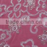 Guangzhou Beaded Sequins Lace Fabric