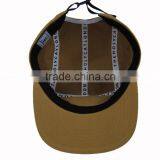 5 Panel Cap With Woven Label Badge Logo/printed Tape Stranpback Hat and Cap thumbnail-2