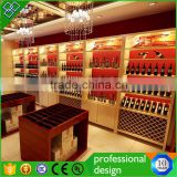 New design top quality freestanding wooden wine display cabinet