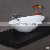 Freestanding Solid Surface Deep Shell Shaped Acrylic Resin Sink