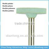 C205F 3/32" HP Shank Wheel Shaped Light Blue Silicone Rubber Polishers Dental