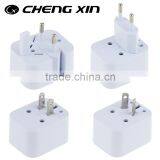 2 in 1 Flat Pin to 2 Round Adapter Plug With Dual Usb Car Charger