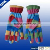 Women printed multicolor comfortable polar fleece gloves