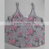 Popular High Quality Lady's Cotton Spandex Sun-top for Summer thumbnail-2
