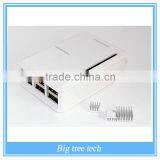 Raspberry Pi B+ Case 512 Rev3 Box Case Shell Raspberry Pi B+& Raspberry Pi 2 White Acrylic Shell Box &3pcs Heatsinks A603 C207