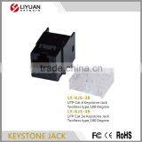 LY-KJ5-49 180degree Toolless Keystone Jack Cat5e / Cat6 RJ45 Female Connector