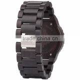 2015 Wooden Men Watch Ebony Case Even Strap / Japan Movement With Calendar thumbnail-3