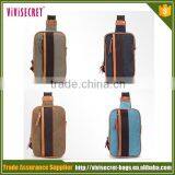 Floral Print Canvas Fabric Sports Single Shoulder Bag Backpack thumbnail-1