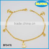 Olivia Jewelry Stainless Steel Gold Anchor Charm Bracelet Jewelry