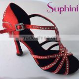 Rhinestone Wholesale Salsa Shoes Red Dancing Shoes