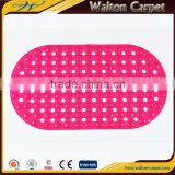 Eco-friendly deepred small ball oval anti-slip pvc bath mat