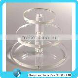 Crystal Wedding Cake Stand Table Round Clear Acrylic Cake Stand for Wine Party thumbnail-1