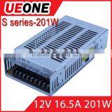 single output power supply 201W 12V S-201-12