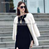 Wholesale Customized White Mink Fur Winter Coat for Women thumbnail-1