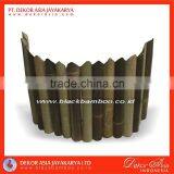 Black Bamboo and Natural Half Bamboo Edging Border With Stainless Steel thumbnail-1