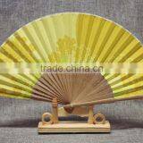 Promotional Cotton Cloth Japanese Hand Fan Bamboo Fan Customized thumbnail-1