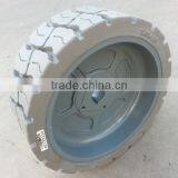 20 ft Electric Narrow Scissor Lift Tire 12.5x4.25 Solid Non-marking Tyre for Haulotte Optimum 6 thumbnail-3