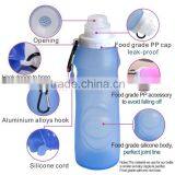 BPA Free Silicone Collapsible Sport Water Bottle thumbnail-2