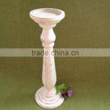Trade Assurance Antique Grey Color Handmade Wedding Decorative Small Wood Candle Holder thumbnail-3