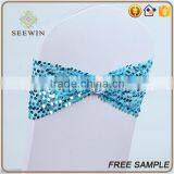Spandex Sequin Chair Sash Bow Tie