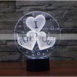 New Item Deco 3D Night Light 7 Color Changing 3D Led Table Lamps thumbnail-4