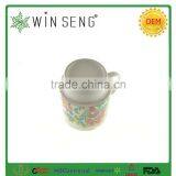 Ceramic Tall Mug With Flower Pattern and Ring thumbnail-6