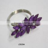 Purple Flower Style Napkin Ring in Glass Beads Can be in Any Colour thumbnail-1