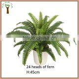 Artificial Fern Bush With 24 Leaves in 45cm High thumbnail-1