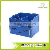 Wooden Desk Organizer Office Supply Caddy With Drawer thumbnail-1