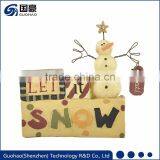 Custom christmas resin small snowman figurine wholesale