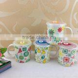 New Bone China Ceramic Fresh Mug With Lid ,microwave Mug, Storage Mug With Lid thumbnail-1
