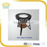 Hot Sell Fashion Morden Round Two Layers Bent Glass Coffee Table thumbnail-3