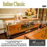 YB69 Antique Home Useful Living Room and Study Room Wooden and Glass Tall Display Cabinet With 2 Doors thumbnail-5